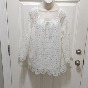 Cato White Lace Blouse